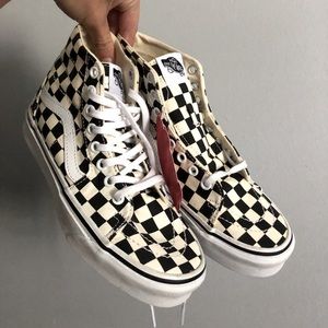 Vans Sk8-Hi Cream & Black Checker